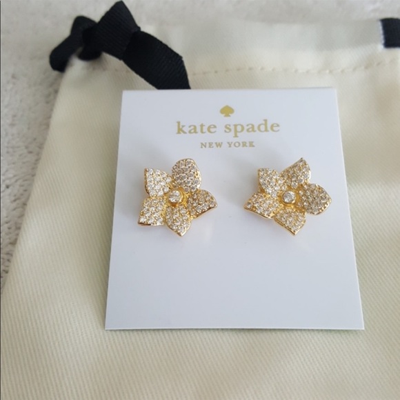 Kate Spade Blooming Pave Flower Stud Earrings - Picture 7 of 7